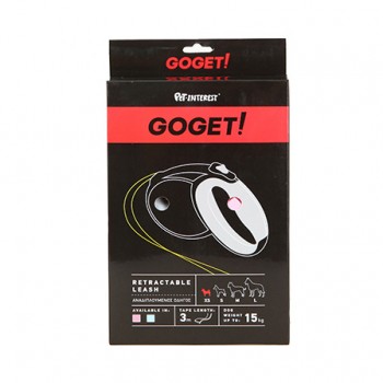 GOGET AUT.LEASH TAPE XS 3 M-15 KG PINK