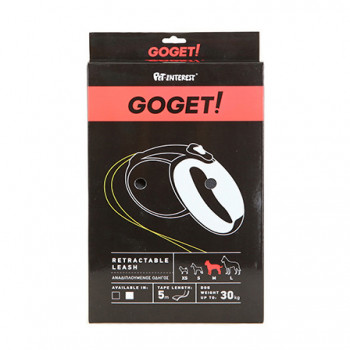 GOGET AUT.LEASH TAPE L 7 M-40 KG BLACK