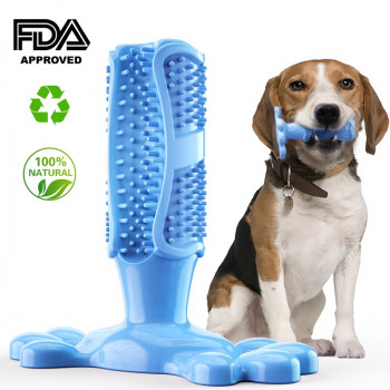 PAW-SHAPED DOG TOOTHBRUSH M DEEP BLUE 126X125X40mm