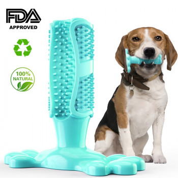 PAW-SHAPED DOG TOOTHBRUSH M LAKE BLUE 126X125X40mm