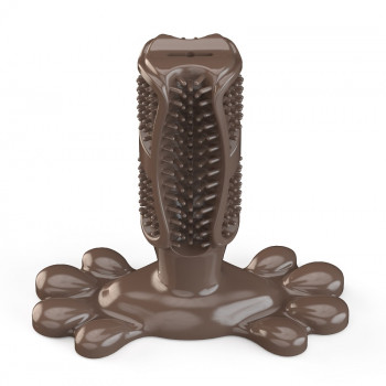 PAW-SHAPED DOG TOOTHBRUSH M CHOCO 126X125X40mm