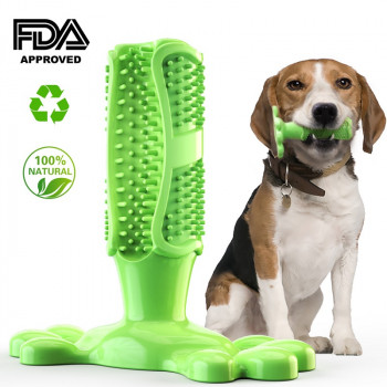 PAW-SHAPED DOG TOOTHBRUSH L GREEN 156X155X50mm