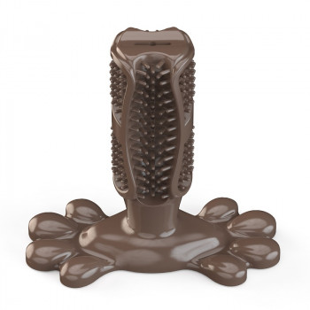 PAW-SHAPED DOG TOOTHBRUSH L CHOCO 156X155X50mm