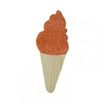 LOOFAH DOG & RODDENT TOY ICE CREAM CONE 4 X 10CM