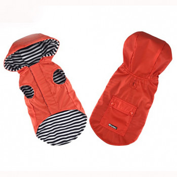 RAINCOAT W STRIPE LINING RED XS 23 cm