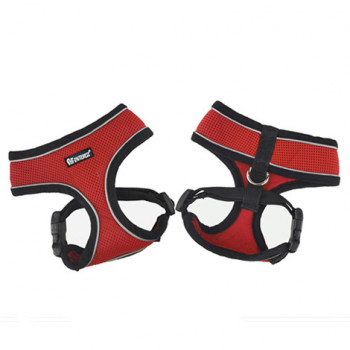 MESH HARNESS RED W REFL/VE PIPING XS