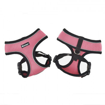 MESH HARNESS PINK W REFL/VE PIPING S
