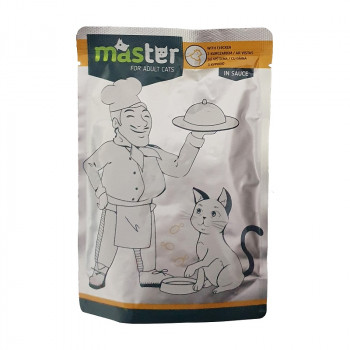 MASTER COMPL.WET FOOD ADULT CATS CHICKEN-80gr