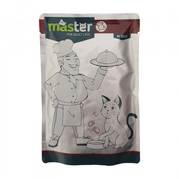 MASTER COMPL.WET FOOD ADULT CATS w MEAT-80gr