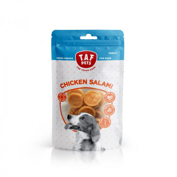 TAF PETS FRESH DOG TREATS CHICKEN SALAMI 75 gr