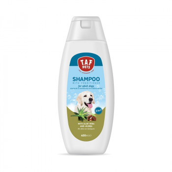 TAF PETS DOGS SHAMPOO W CONTITIONER ALOE & JOJOBA 400ml