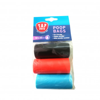 TAF PETS POOP BAGS SCENDED 3 ROLLS