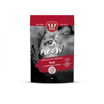 TAF NEOW PREMIUM WET FOOD ADULT CATS w VEAL-80gr